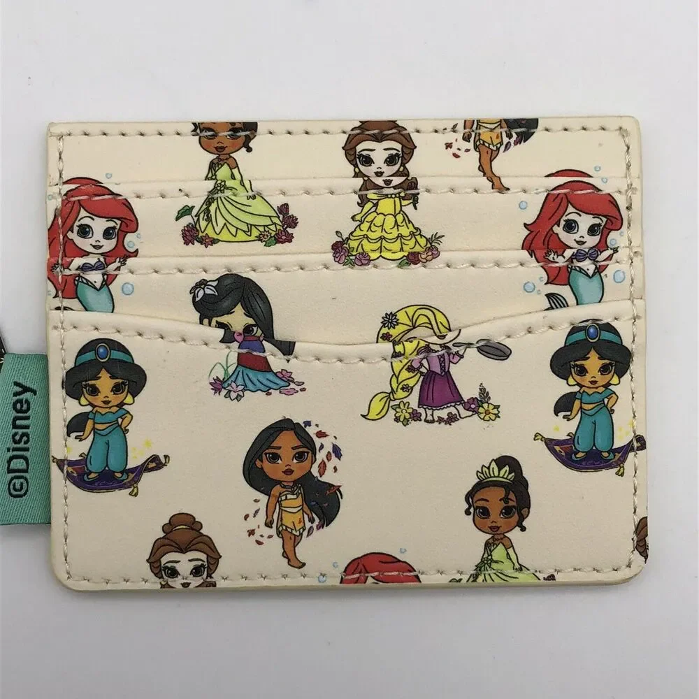 Loungefly Disney Wallet Princess Slim ID Cardholder Young Belle Rapunzel Ariel